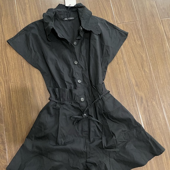 Zara black string raffle romper - Picture 3 of 5